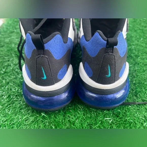 Nike Air Max 270‎ React Boys Shoes Size 6.5Y, Color: White/Black/Hyper Blue - Picture 5 of 8